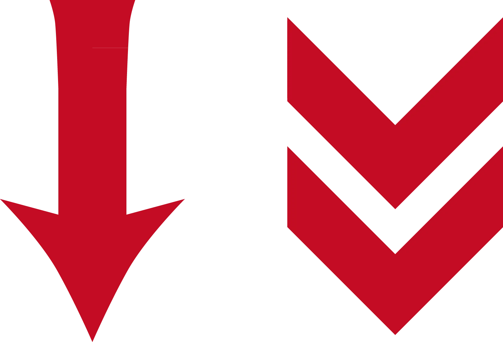Two red arrows, Arrow Euclidean  Computer file, Red arrow straight down, angle, text, heart png free download